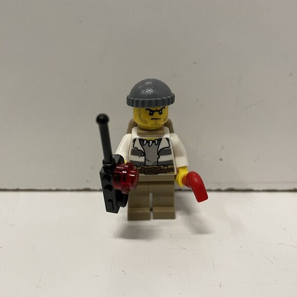 LEGO SWAMP POLICE PRISONER MINIFIG from set 60065 police minfigure cty0522 - Picture 1 of 2